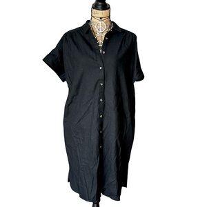 Well Worn Black Women's Button-Up Cape - SIZE LARGE